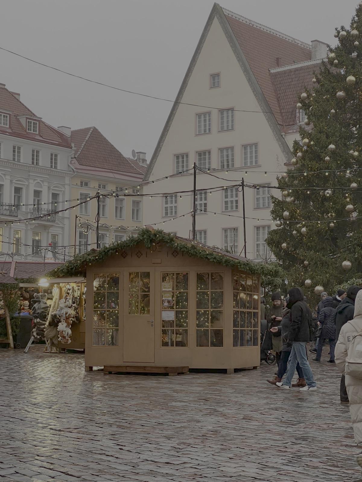 Winter evening at Tallinn Christmas Market